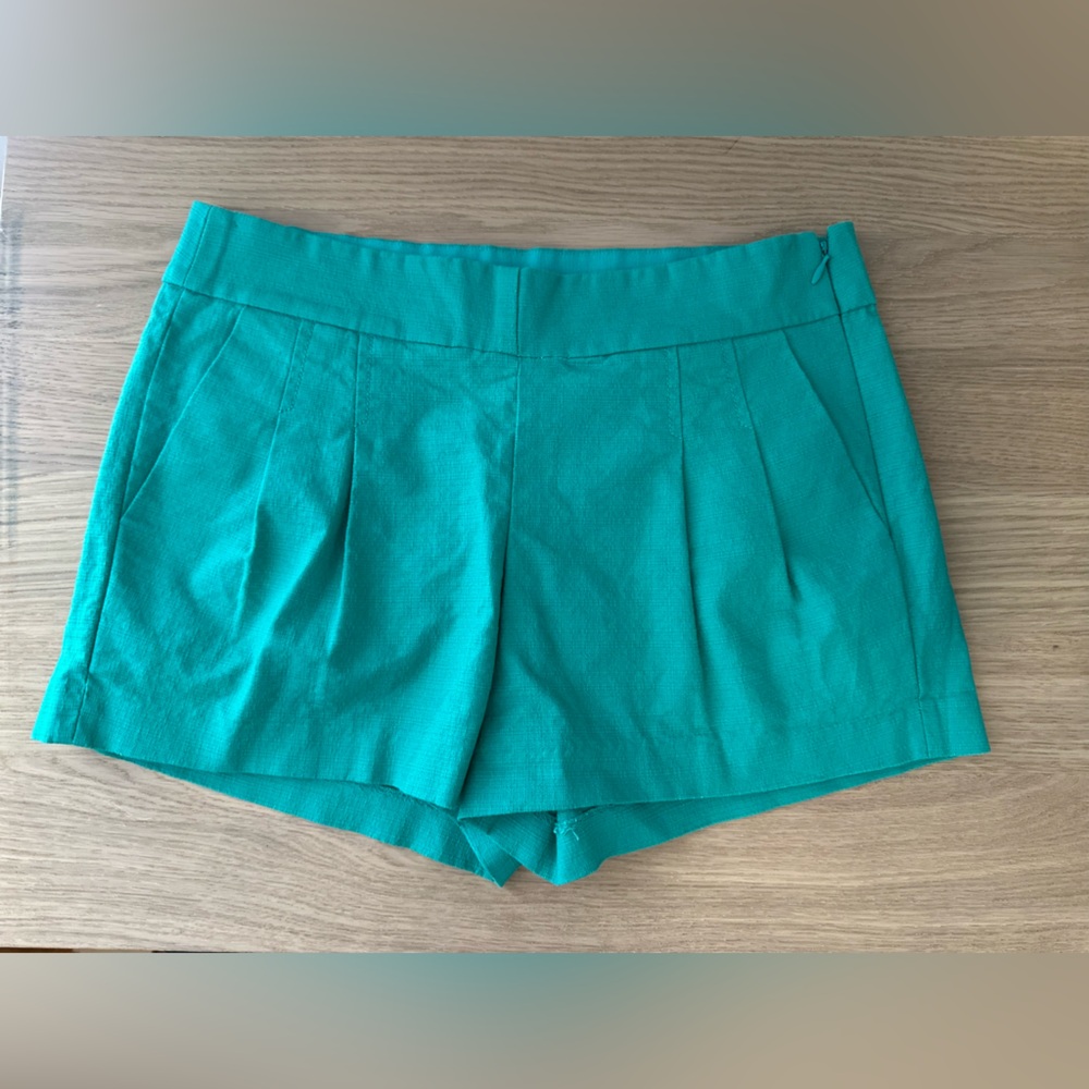 Jcrew Linen Turquoise Blue Shorts